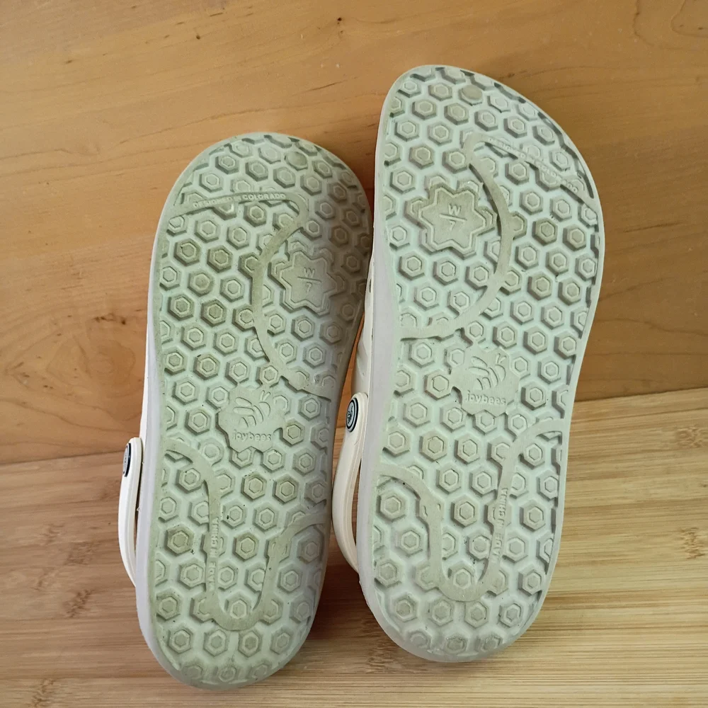 Joybees White Slip On Water Comfort Clog Shoes Unisex Womens 7 - Picture 7 of 7